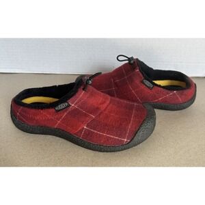 Keen Women's Howser III Slide, Red Plaid / Black  US 6.5 Fleece Lined Shoes
